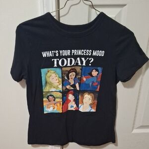 Disney Black Princess Mood Short Sleeve Tee